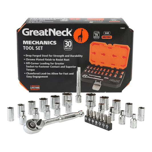 30-Piece Mechanics Tool Set with Storage Case