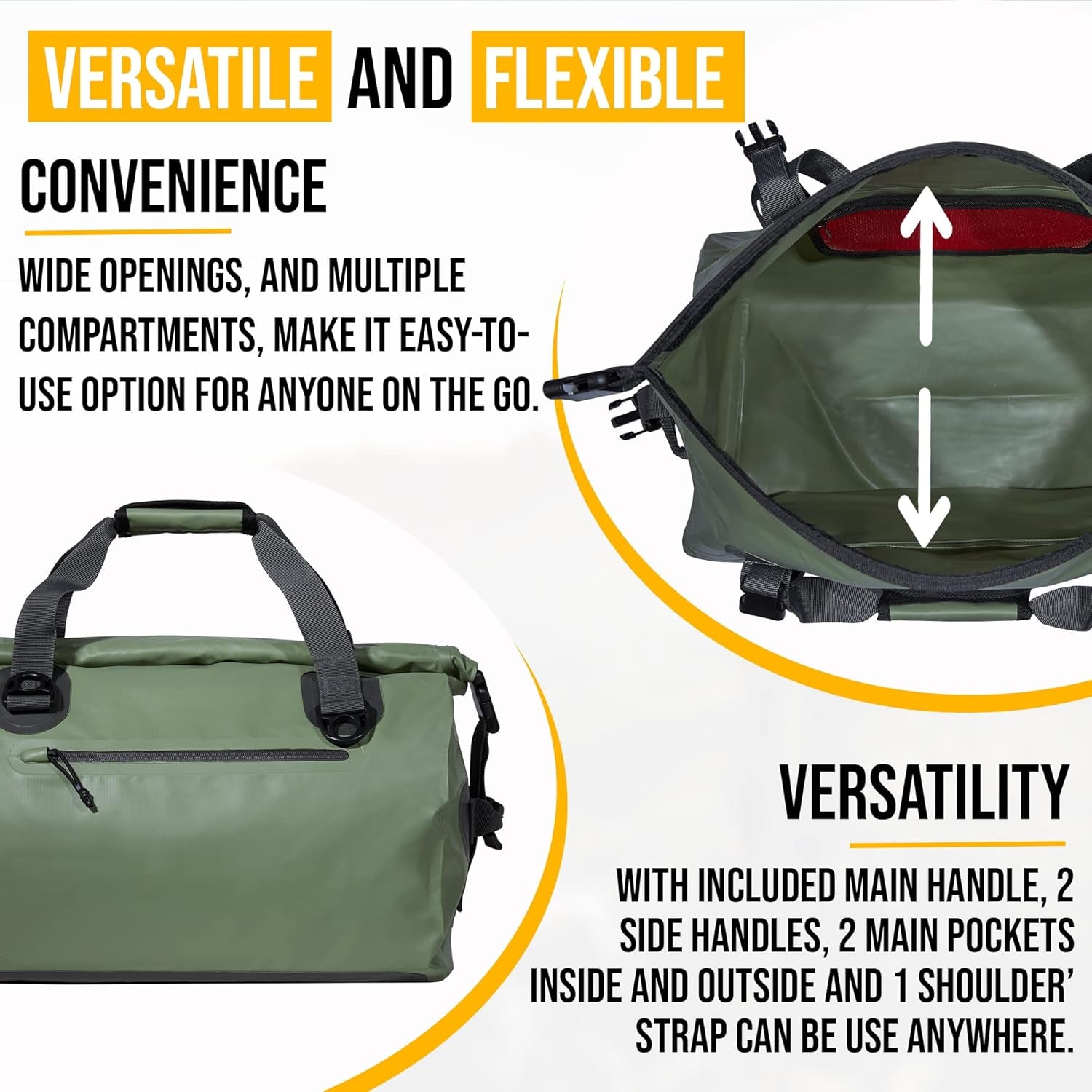 80L Waterproof Duffel Bag 